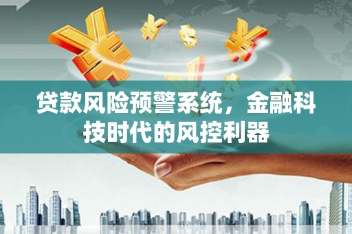 新洲贷款风险预警系统，金融科技时代的风控利器