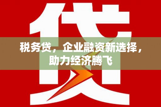 恒春税务贷，企业融资新选择，助力经济腾飞