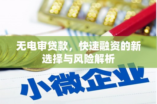 靖宇无电审贷款，快速融资的新选择与风险解析
