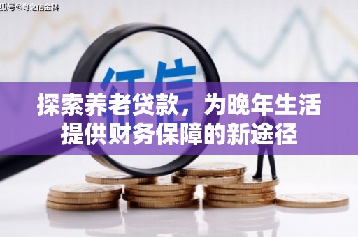 普陀探索养老贷款，为晚年生活提供财务保障的新途径