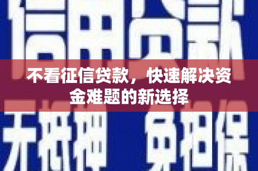 庆元不看征信贷款，快速解决资金难题的新选择
