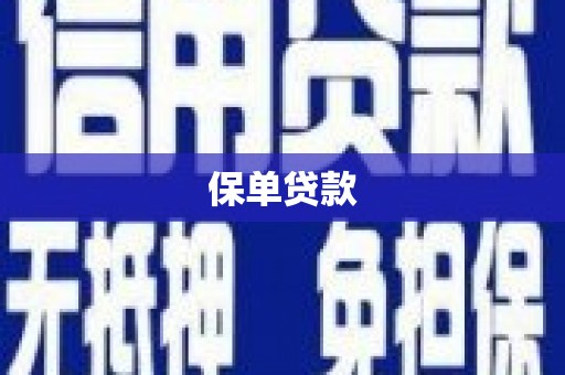 全州保单贷款 全州保单贷款